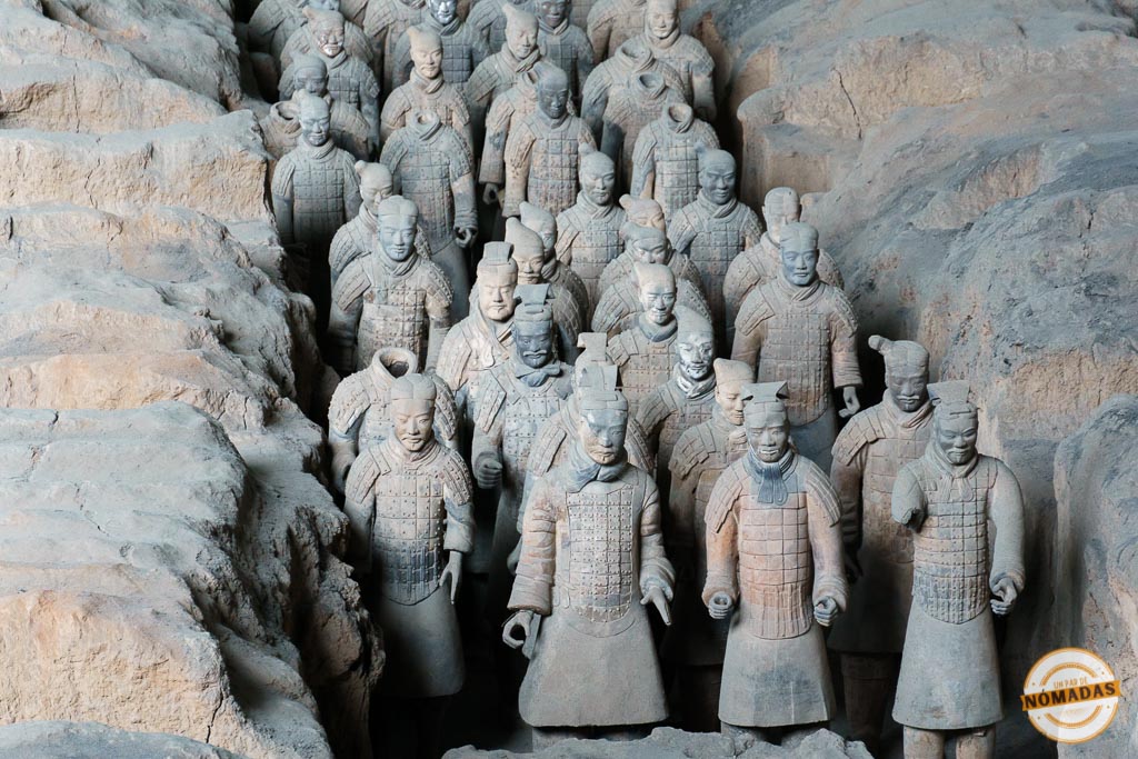 Detalle de los Guerreros de Terracota en Xi'an, una de las maravillas arqueológicas más importantes de China