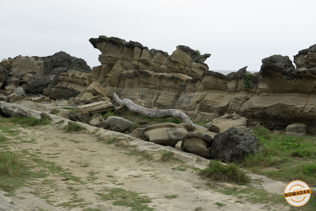 Paisaje rocoso en Yehliu, norte de Taiwán