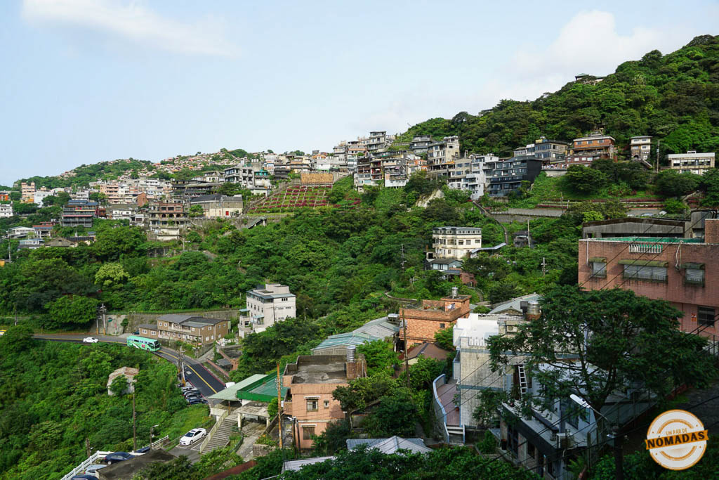 Zona residencial y alojamientos sobre las colinas de Jiufen, parte esencial de lugares donde dormir en jiufen