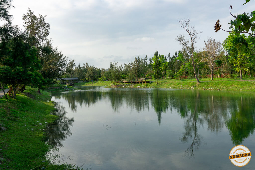 Lago rodeado de árboles en el Parque Forestal de Taitung, Taiwán